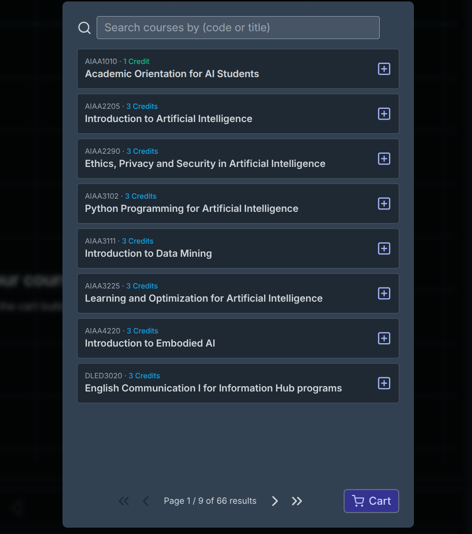 dashboard search